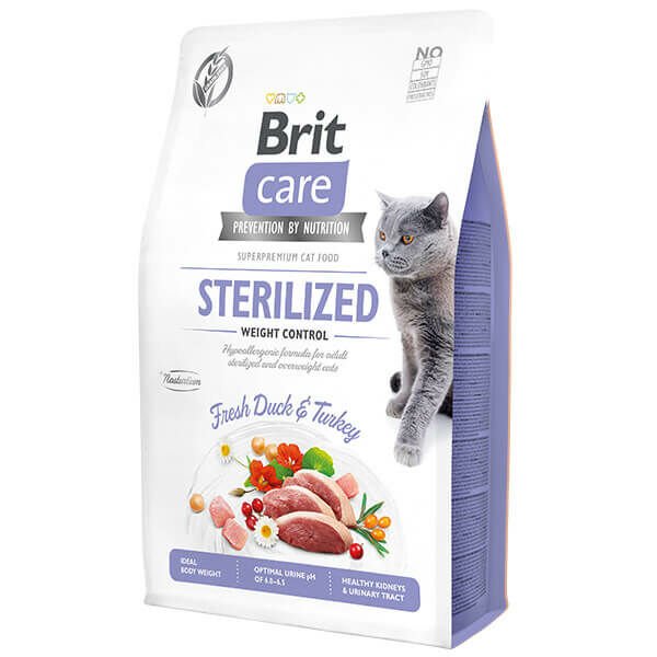 Brit Care Sterilised Tahılsız Kilo Dengeleyici Ördekli Kısırlaştırılmış Kedi Maması 2 Kg