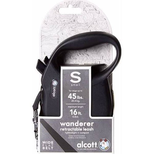 Alcott Wanderer Otomatik Şerit Köpek Gezdirme Tasması (S) 5M Siyah