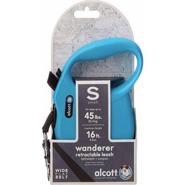 Alcott Wanderer Otomatik Şerit Köpek Gezdirme Tasması (S) 5M Mavi