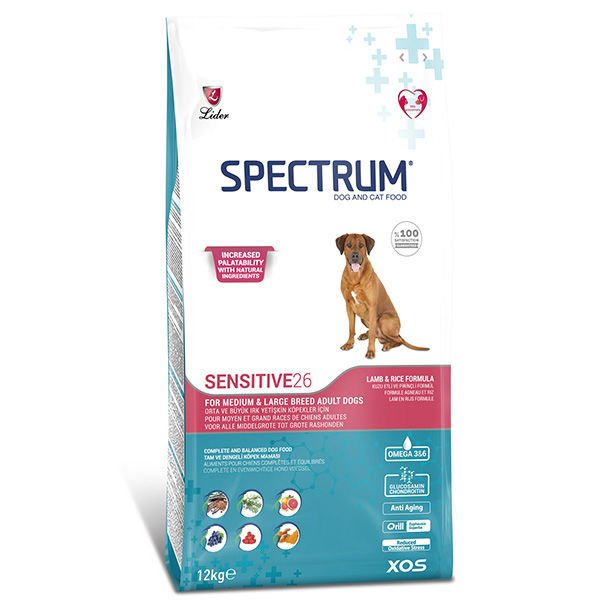 Spectrum Adult Sensitive26 Hipoalerjenik Kuzu Etli Hassas Yetişkin Köpek Maması 12 Kg