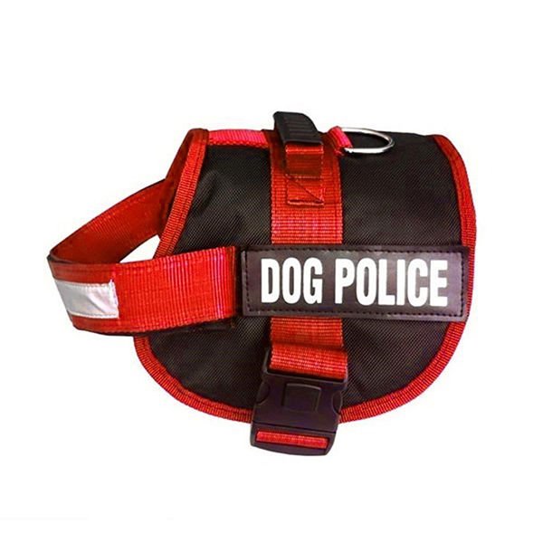 Dog Police Köpek Göğüs Tasması Küçük Kırmızı