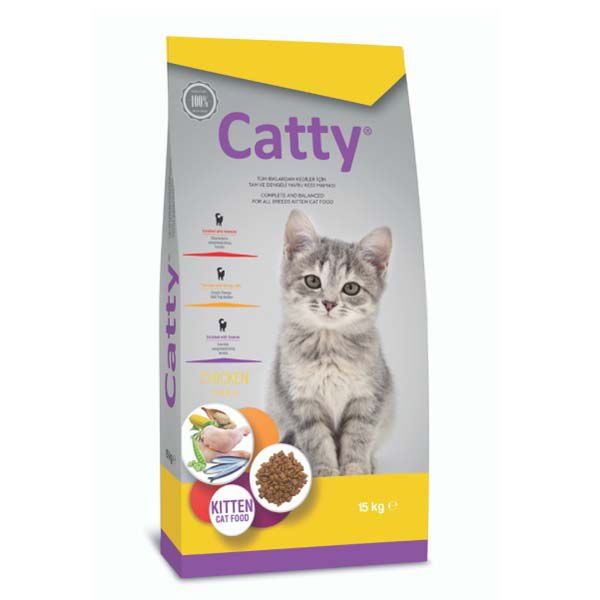 Catty Tavuklu Kitten Yavru Kedi Maması 15 Kg