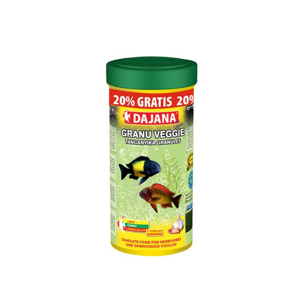 Dajana Granu Veggie Garlic Akvaryum Balık Yemi 250+50 Ml 150 Gr