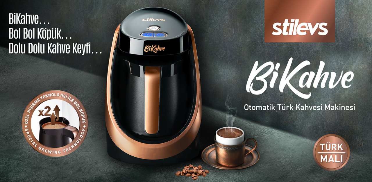 Stilevs Bikahve Otomatik Türk Kahve Makinesi Gümüş
