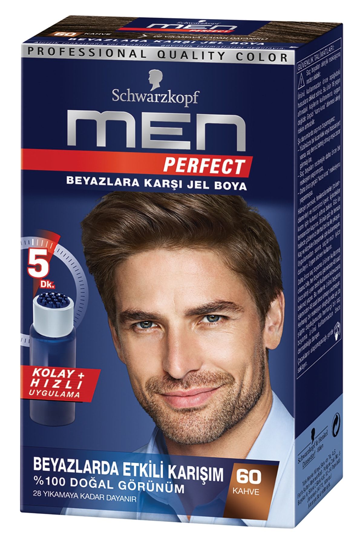 Achteruit pellet vocaal Schwarzkopf Men Perfect Hair Color 60 Brown | Karcı Cosmetic and  Hairdresser Supplies