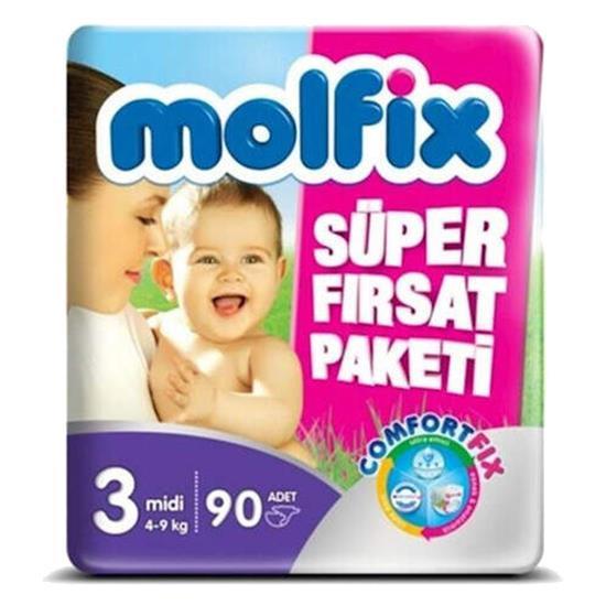 Molfix Bebek Bezi 3 Beden Maxi Süper Fırsat Paketi