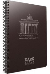 Gürmat 17*24 Siyah Defter â Spiralli â 40 Yaprak (Hamurundan Boyalı)