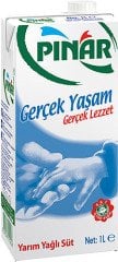 Pınar Yarım Yağlı Süt 1000Gr.