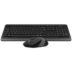 A4 Tech Fg1010 Türkçe Usb Kablolusuz Q Klavye Mouse Set Gri