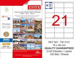 Tanex Lazer Etiket Tw-2121 70 X 38 Mm