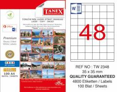 Tanex Lazer Etiket Tw-2348 35 X 35 Mm