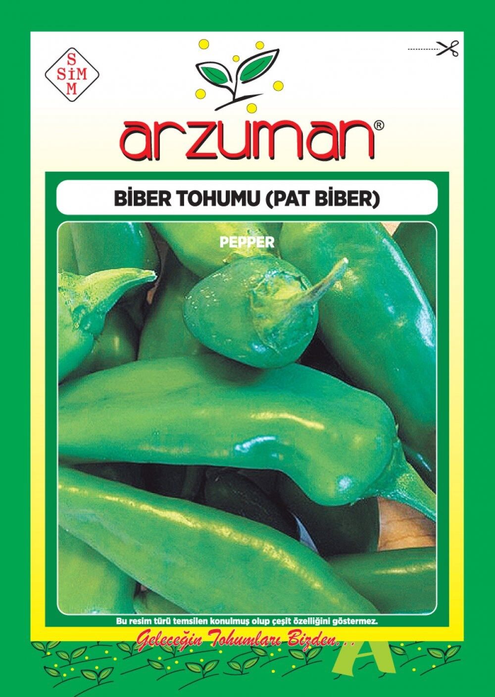 Arzuman Pat Biber Yeşil Yağlık Biber Tohumu (10 gr) | Tarımevim