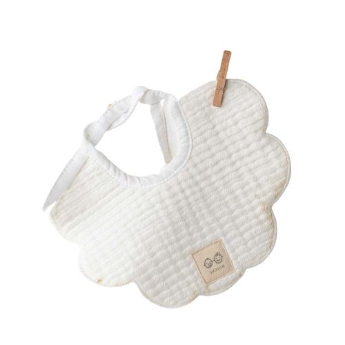 Andywawa AC23705 Baby Home Müslin Bebe Önlük White