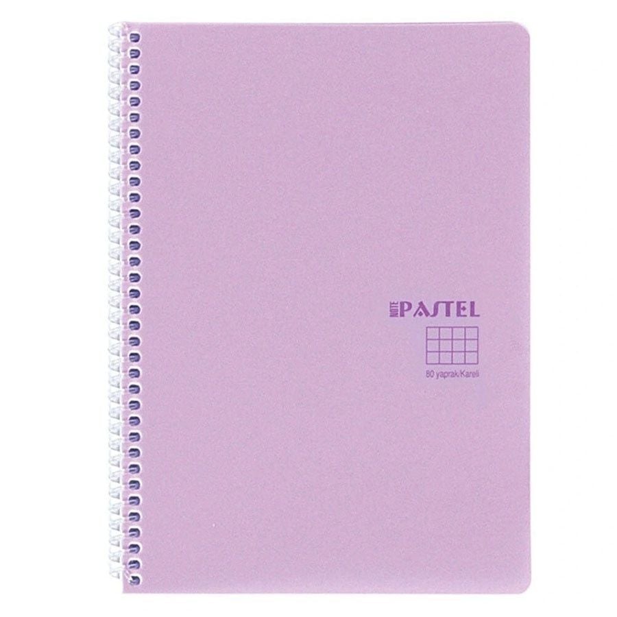 Pastel Note Defter Kareli Spiralli Pp Kapak A4 60