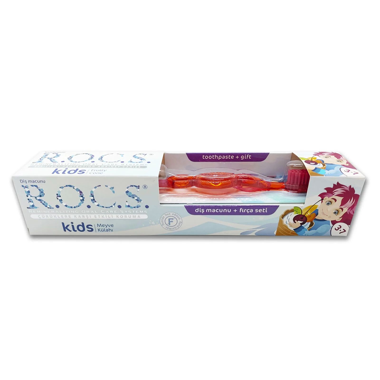 R.O.C.S.Kids Meyve Külahı Diş Macunu + Fırça Seti 35ml