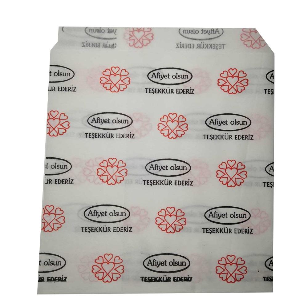 Kese Kağıdı Yağlı Piyasa Baskılı Hamburger 1 Kilo 1001 Ambalaj