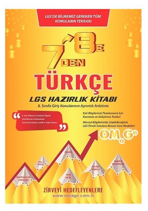 Omage Yayınları 8. Sınıf LGS 7'den 8'e Türkçe Hazırlık Kitabı