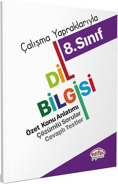 Editör Yayınları 8. Sınıf LGS Dil Bilgisi Özet Konu Anlatımlı Çözümlü Soru Bankası