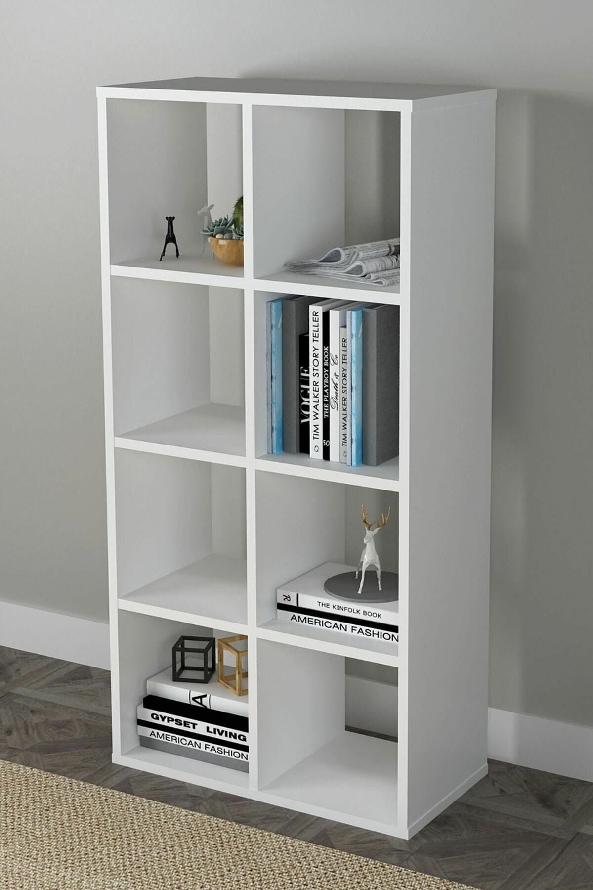 Nactumu Cube 8 Raflı Kitaplık Xlarge Beyaz Nactumu Cube 8 Raflı Kitaplık Xlarge Beyaz