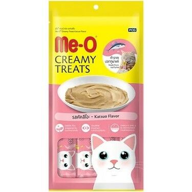 Me-O Creamy Treats Çizgili Orkinos Balıklı Sıvı Kedi ödül Maması 4 x 15 G