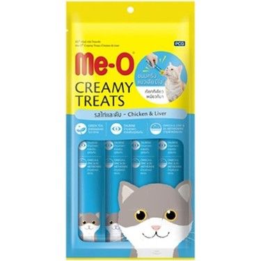 Meo Creamy Tavuk & Ciğer Ile Keçi Sütlü Kedi Ödülü 4x15 gr