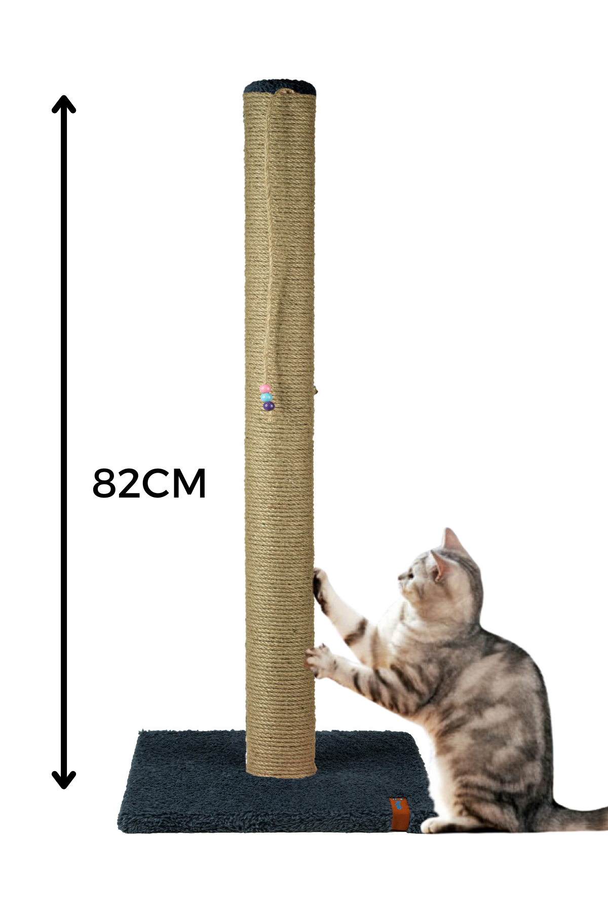 Pugalo 82 cm Catnipli Kedi Tırmalama Tahtası Antrasit