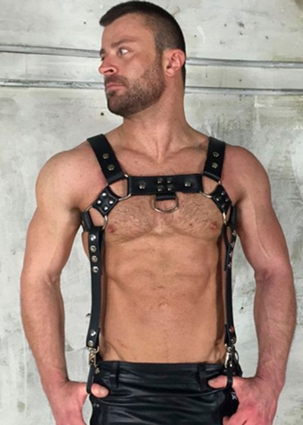 Pantolon Askılı Deri Erkek Harness ABM8046