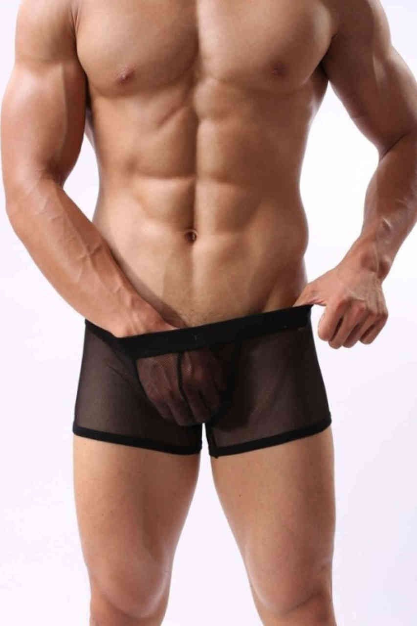Siyah Transparan Erkek Boxer ABM7365