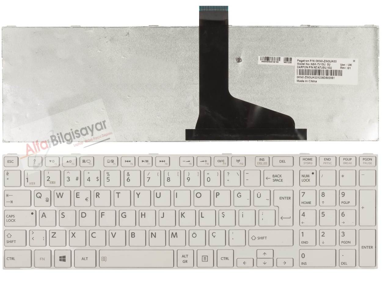 toshiba satellite beyaz l850 l855 l855d l870 l870d c850 c855 c855d c870 c870d p850 p850d p855 p855d l870 l870d l875 l875d klavye tus takimi