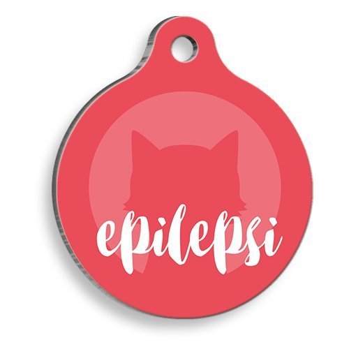 Tıbbi &amp; Engelliler Serisi Epilepsi Kedi Kırmızı Yuvarlak Kedi ve Köpek