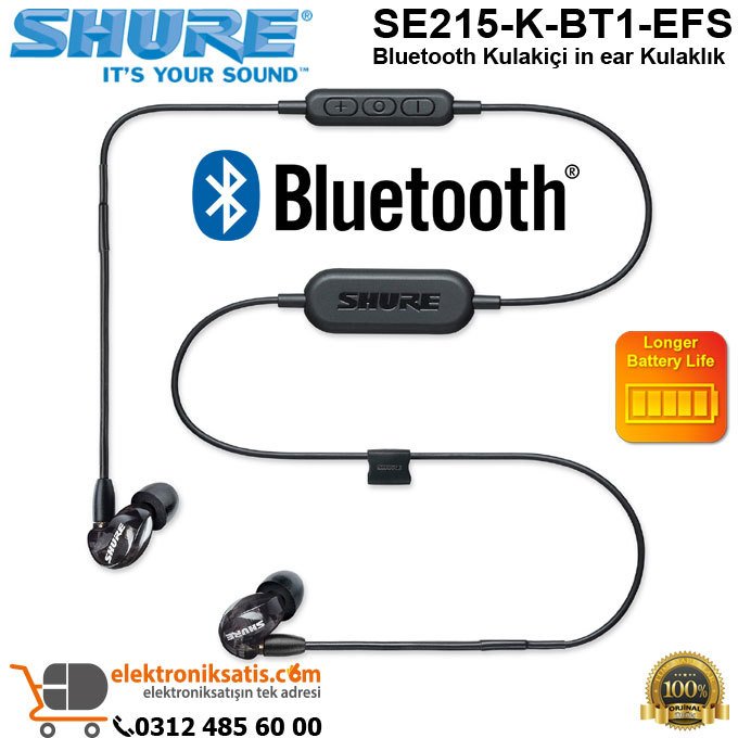 Shure SE215-K-BT1-EFS Bluetooth in ear Kulaklık