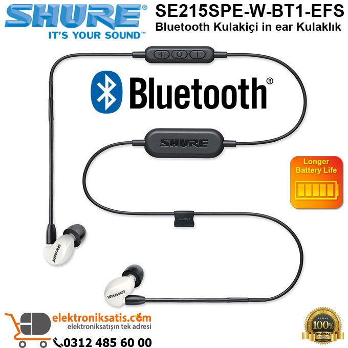 Shure SE215SPE-W-BT1-EFS Bluetooth in ear Kulaklık