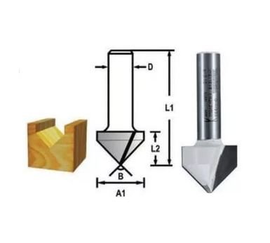 Makita D-47911 Dalma “V” Kanal Freze Bıçağı (Çift Bıçak)