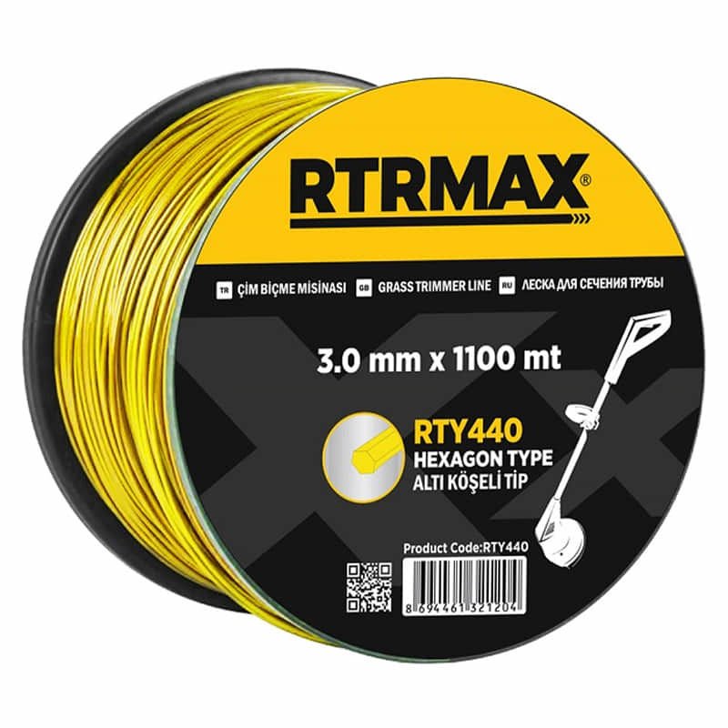 RTRMAX RTY445 3 5mmx825m Sarı Altıköşe Tırpan Misinası