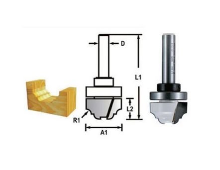 Makita D-48262Rulmanlı Klasik Dalma Freze Bıçağı (Çift Bıçak)