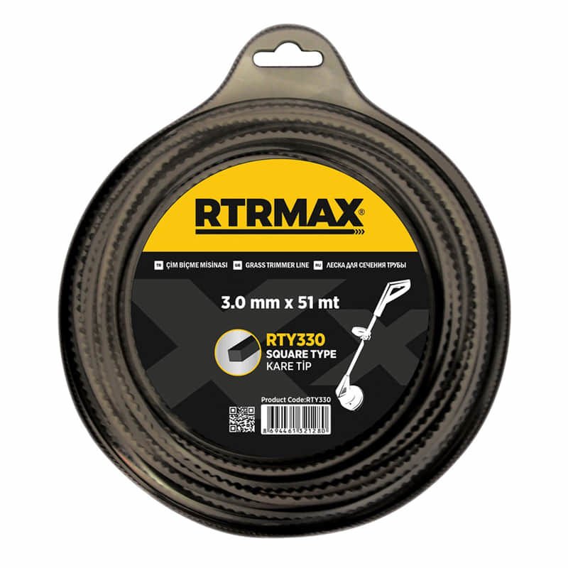 RTRMAX RTY333 3.3mmx42m Siyah Kare Tırpan Misinası