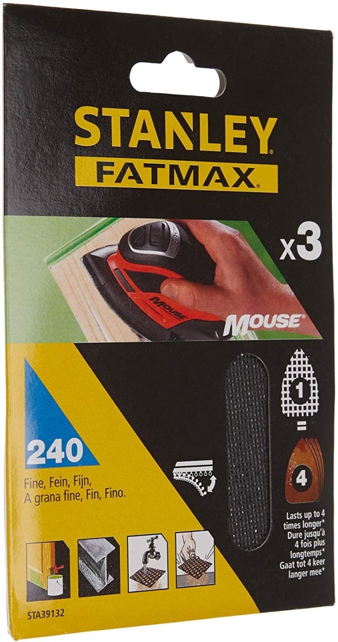 Stanley STA39132 240Kum FATMAX Mesh Mouse Zımpara Kağıdı (3 Adet)