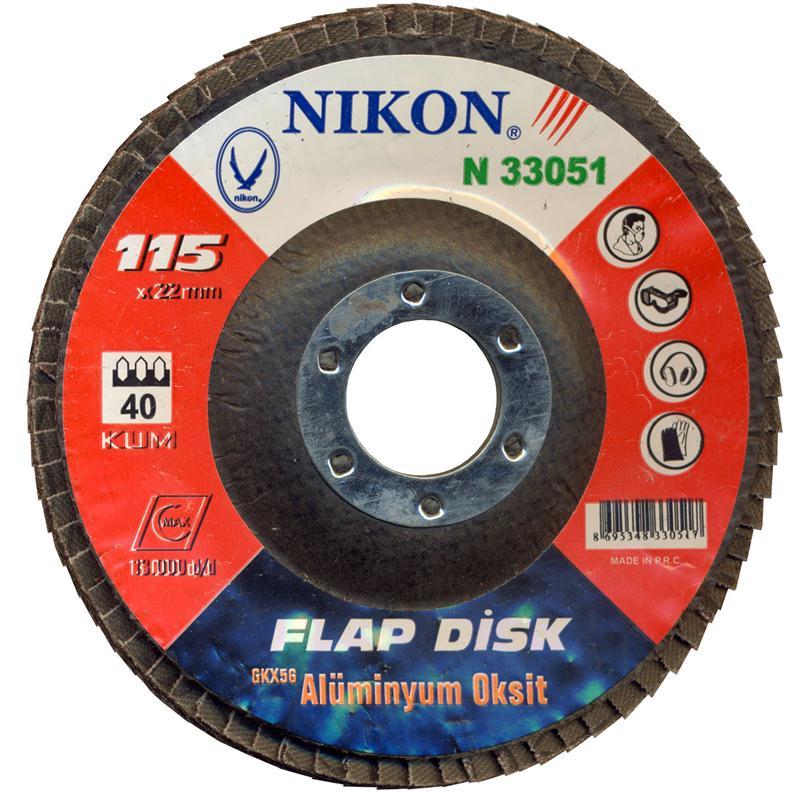 Nikon N33055 115mm 80 Kum GKX56 Alüminyum Oksit Flap Disk