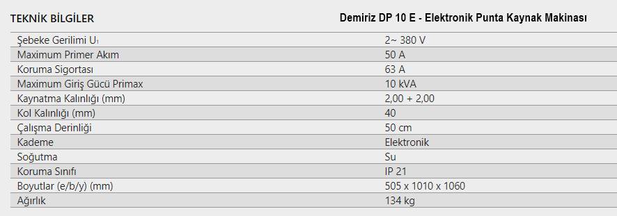 Demiriz DP 10 E - Pedallı Elektronik Punta Kaynak Makinası