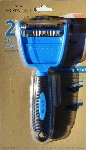 00762 royalist 2 in 1 groominator furminator cift ozellikli kedi kopek taragi