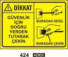 Dikkat Guvenlik Icin Levhasi 50 X 70 Cm Dekota 3 Mm Is Guvenligi Levhalari Dikkat Uyari Levhalari
