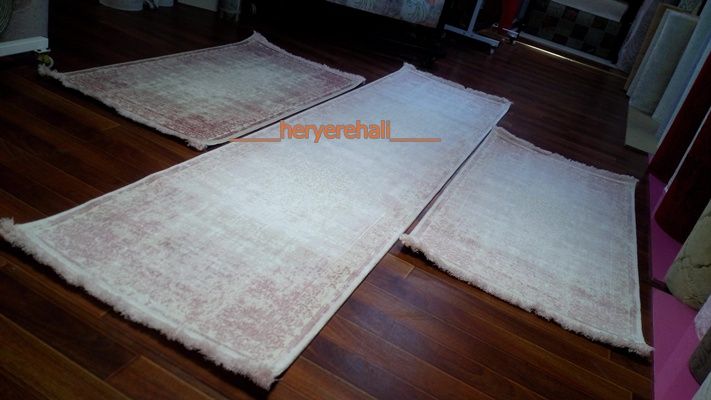 Saray Halı HerYereHalı Saray Halı İmge 2295BAG Pudra Pembe Üçlü
