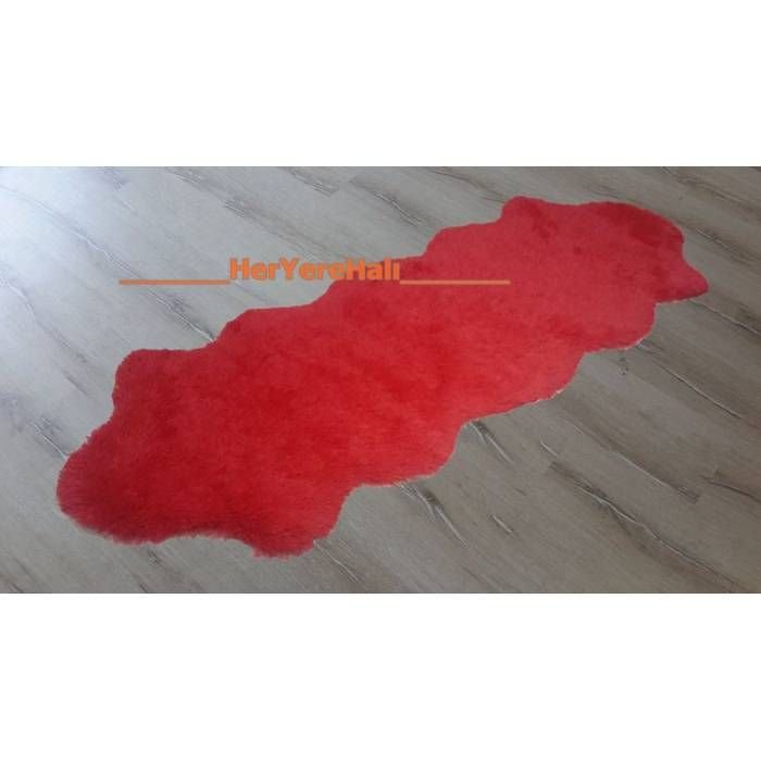 Dogus Pelus Hali Heryerehali Dogus Tavsan Tuyu Kirmizi Post Hali 70x200 Cm