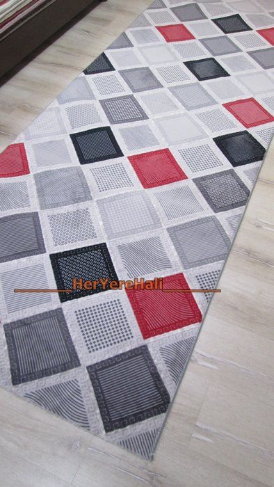 Sarar Heryerehali Sarar Butik Vita Gri Kirmizi Kareli 120cm Kesme Yolluk
