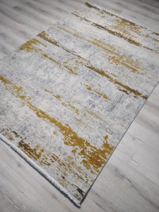 Turkmen Hali Heryerehali Turkmenhali Trend 15463a Krem Sari Modern Desenli Hali 150x230 Cm