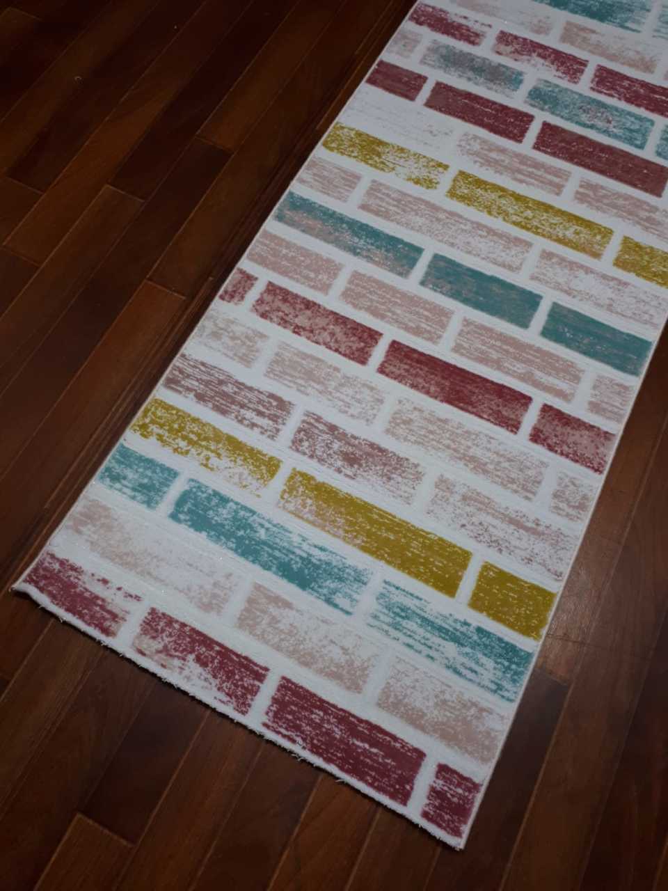 Tarz Hali Heryerehali Simli 6600 Renkli 80cm Eninde Kesme Yolluk