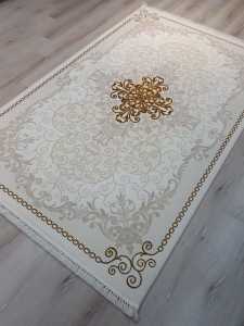 Tiffany Hali Heryerehali Tiffany Hali Fantasia T1715a0 Beyaz Gold 150x230cm Sacakli Salon Halisi