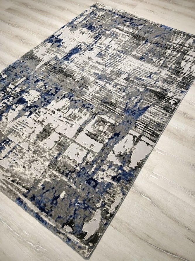 Yamalihome Heryerehali Rixos Simal 9809 Gri Mavi 160x230 Cm Modern Salon Halisi