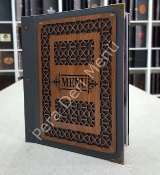 Islemeli Ahsap Menu Kabi