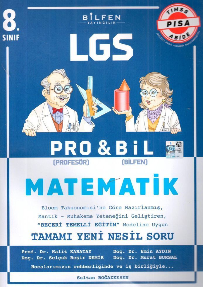 Bilfen 8 Sinif Lgs Matematik Probil Soru Bankasi 2019 Yeni